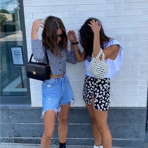 Reformation Distressed Denim Shorts